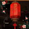 Peony Red Flower Pattern Outdoor Revolving Lantern, Balcony Decoration for New Year 2025.