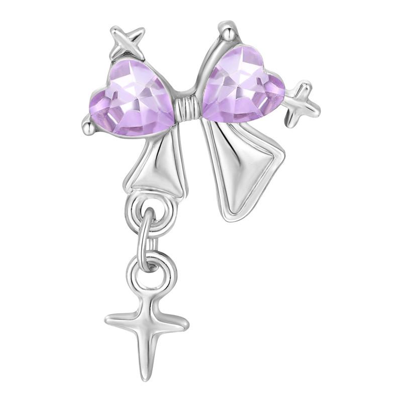 New Fashion Pink Heart Butterfly Starfish Bow 3D Crystal Charm Beads Accessories DIY Making Ring Necklace Bracelet Shiny Jewelry