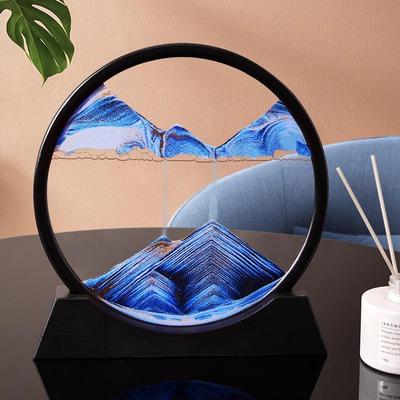 3D Quicksand Hourglass: Kinetic Sand Painting Ornament for Creative Home Decor and Unique Gift