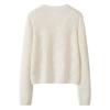 100% Pure Cashmere Hand-Crocheted Versatile Crew Neck Sweater
