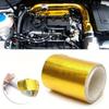 1 PC Gold Thermal Exhaust Tape Air Intake Heat Insulation Shield Wrap Reflective 2021 Aluminum Fiberglass Heat Shield Wrap Tape