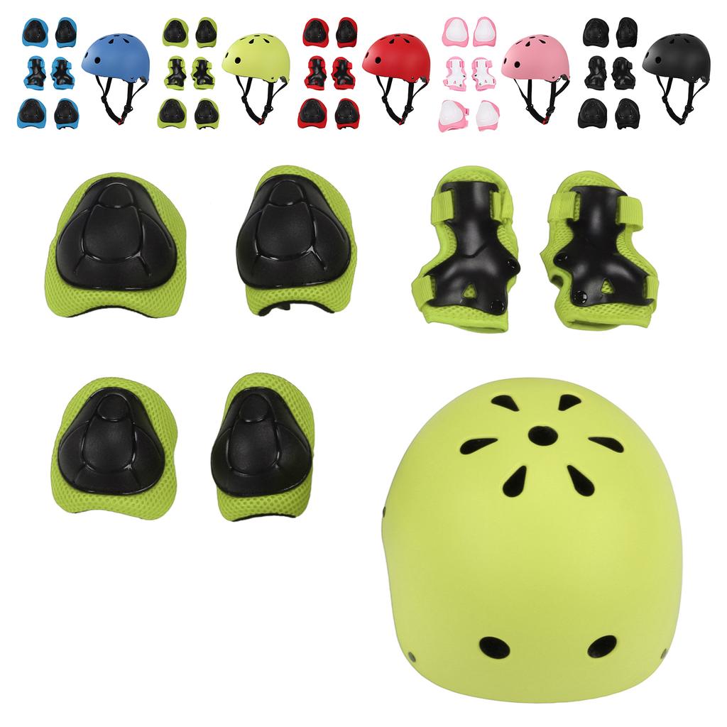 /set Children Safety Helmet Knee Elbow Pad Sets Breathable Riding Skating Protective Gear Set Children Sports Accessories
