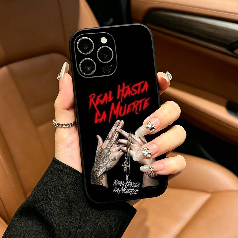 Rapper A- Anuel AA Rea Phone Case For iPhone 17,16,15,14,13,12,11 Pro Max,16Plus,XS Soft Black Cover