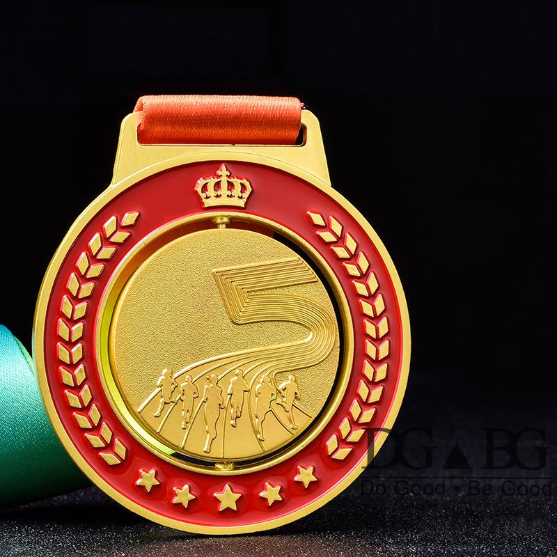 Running Runner Gold Medals Trophy Award With Neck Ribbons Express Medal Various Souvenir School Sports Prize Gift Custom Made