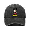 Retro Washed Mickey Mouse Print Baseball Cap Men Women Vintage Kpop Snapback Cap Adjustable Breathable Trucker Hat Sunscreen Hat
