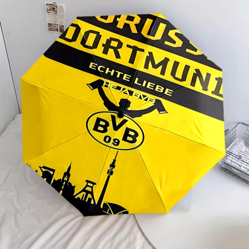 1 PC Automatic Folding Umbrella - Bvb Pattern Portable Foldable Design With 8 Ribs Christmas Birthday Gifts