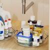1/2Pack Rotating storage turntable, circular rotating plastic seasoning rack storage rack, can improve space utilization