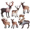 6x Elk Sika Deer Toys Model Action Figures Crafts Forest Cake Toppers Decor
