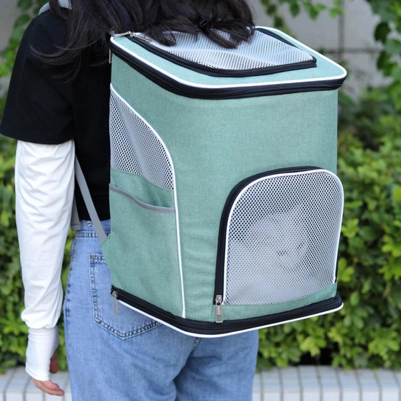 Portable Double‑Shoulder Pet Backpack Breathable Cat Dog Carrier Bag Large Capacity Outdoor Travel Pet Supplies