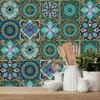 10pcs Mandala Pattern Tile Sticker,Colorful Matte Wall Sticker Home Decoration for Kitchen Living Room Bathroom Table Cabinet