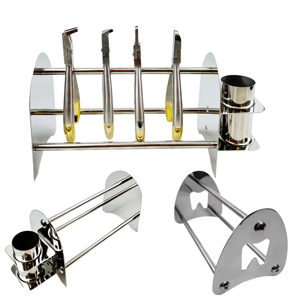 Dental Orthodontic Tweezers Organizer Holder Pliers Place Rack Stainless Steel Dentistry Tooth Extraction Forceps Stand Rack