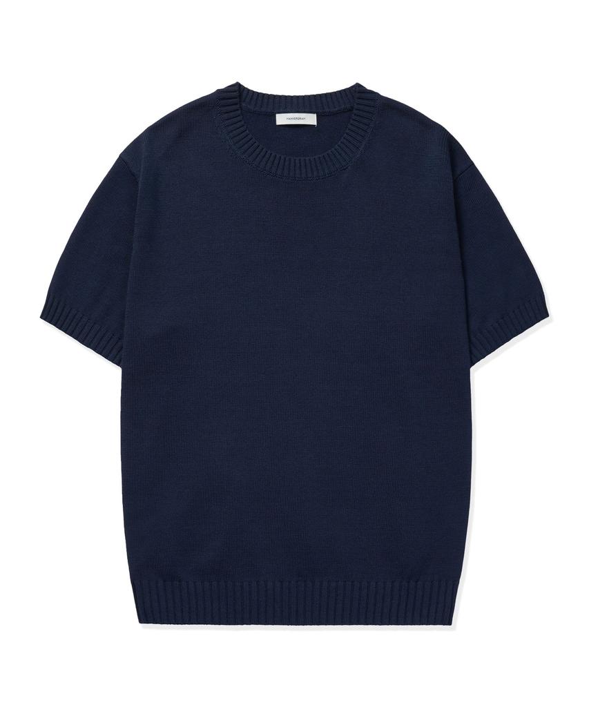 MANNERGRAM 100% Soft Cotton 3-Ply Round Short Sleeve Knit - 4 Colors