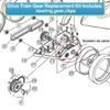 Efficient Pool Cleaner Gear Kit for 360 and 380 Models Includes Drive Train Gears and Turbines Bearings Replacement