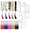 30 Pcs Clear Acrylic Craft Bookmark with Tassels for DIY Sublimation Projects
