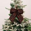 Sequin Bowknot Christmas Sparkling Bow Decor Celebration Indoor and Outdoor Holiday Glitter Bow Christmas Tree Decor