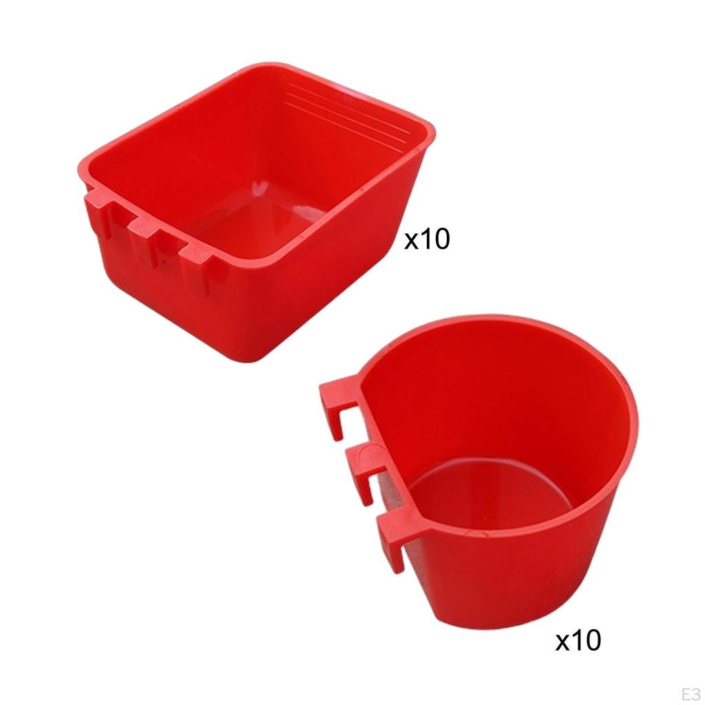 10 Pcs Bird Cage Feeder Tray Bath Tub