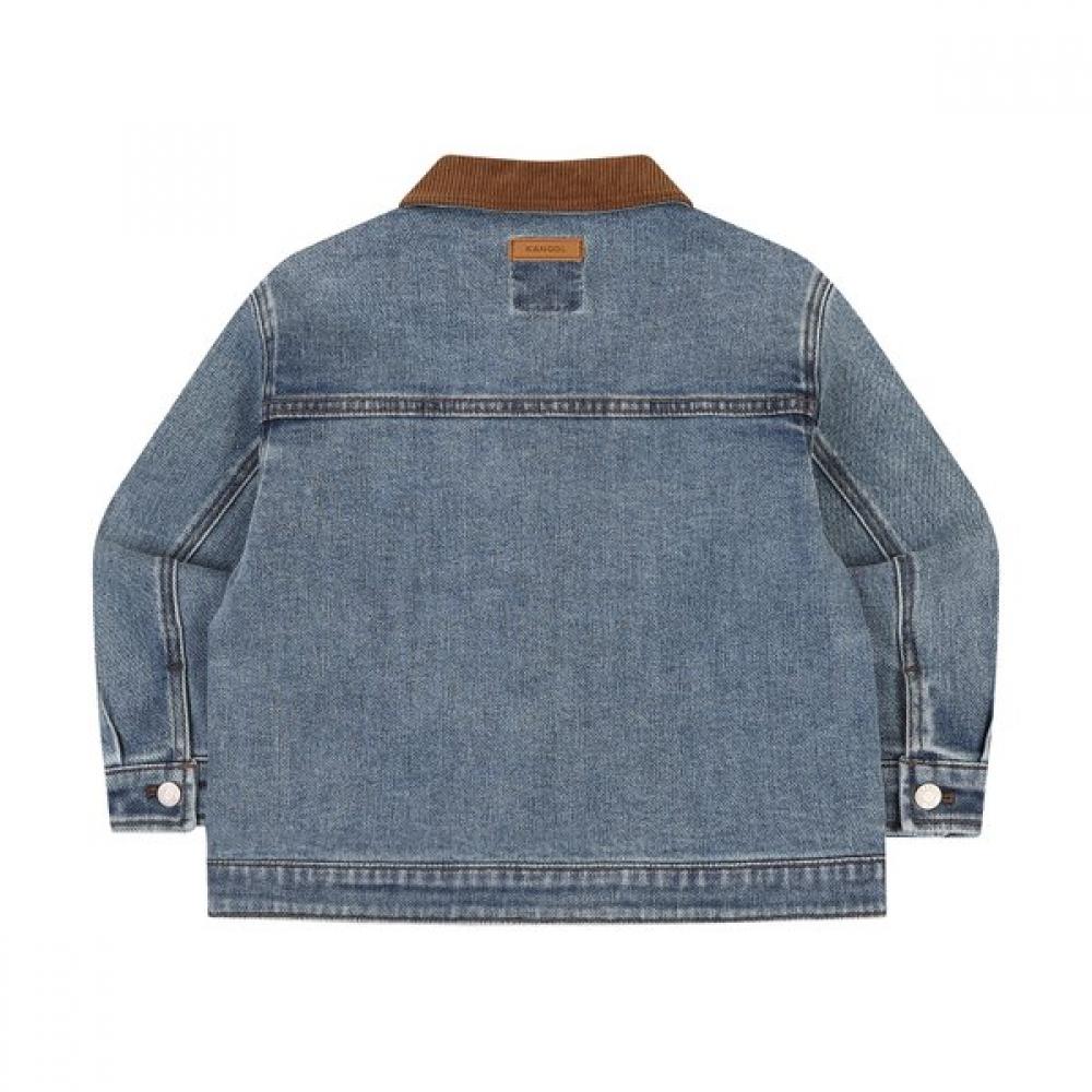 Kangol Corduroy Collar Denim Jacket Blue Sc 0101