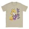 Renamon Side Profile T Shirts Unisexs Cotton Humor Tshirt Crew Neck Tee Shirt Short Sleeve Clothes Original