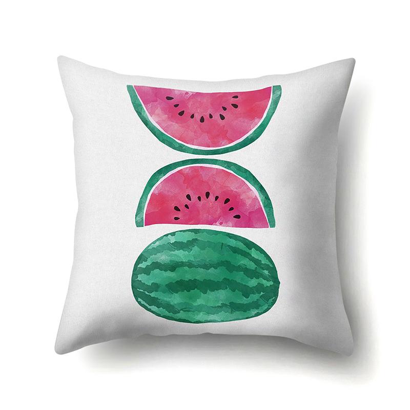 Cool Summer Fruit Polyester Pillowcase Car Decoration Home Print Small Fresh Cute Pillowcase