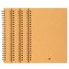 Deli Zhen Jian Series A5 Kraft Spiral Notebooks, 60 Sheets (4-Pack)