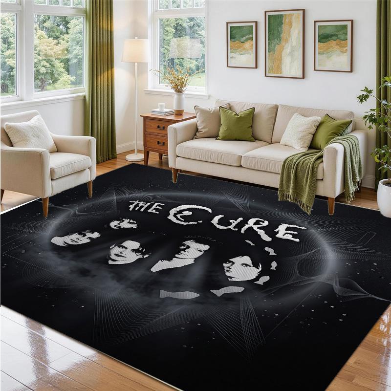 The Cure Design Crystal Velvet Rug Soft Decorative Mat for Bedroom Entrance