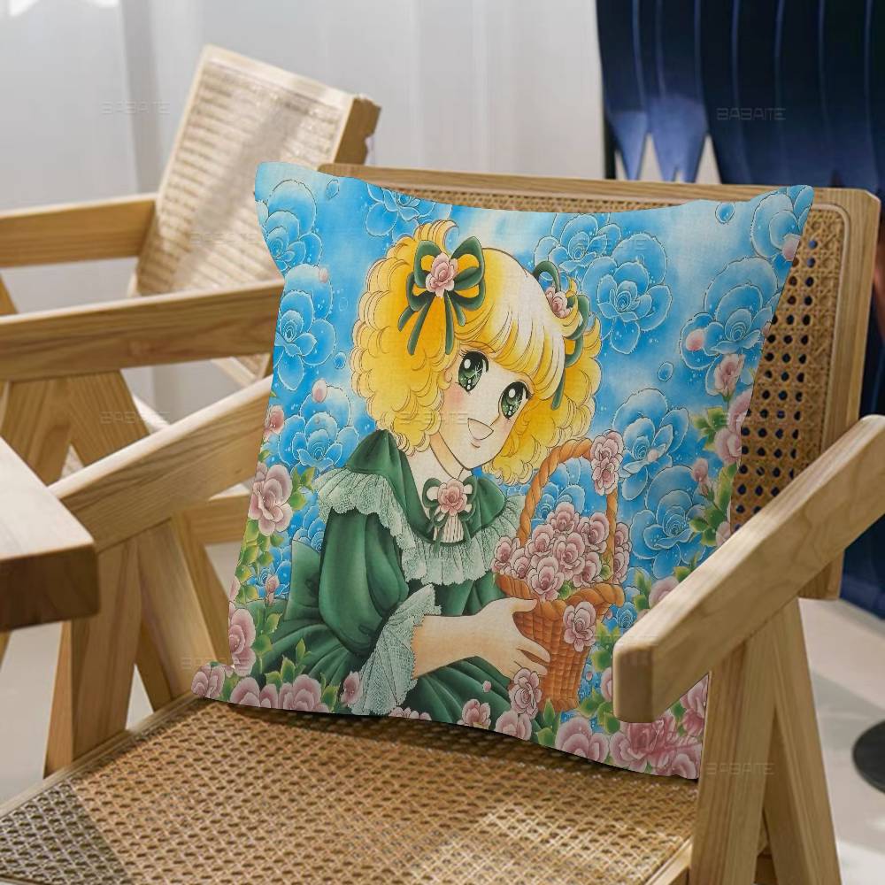 Cartoon Anime Women'S Candy Sweet Pillow Cover Sofa Cushion Cover Home Room Decoration Children Gift