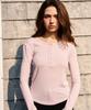 ERER Henley Neck Soft T-Shirt Light Pink