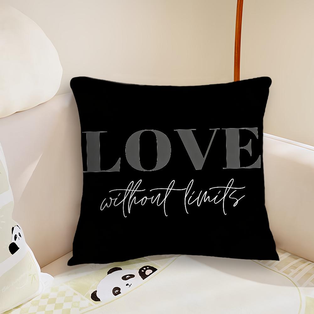 Flower Pattern love cushion cover Pillow Case Plush Fabric Soft Double Sided Print Sofa Cushion Cover Throw Pillow Covers