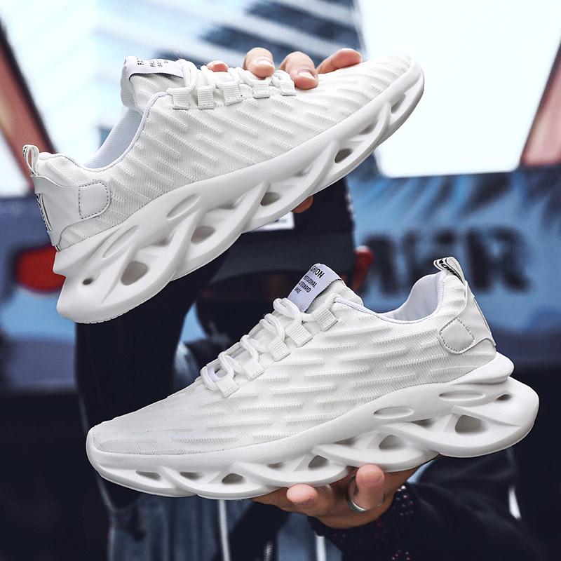 Fashion PARZIVAL New Running Shoes Fashion Design Sole Breathable Knit Men's Sneakers Comfortable Outdoor Tenis Sports Walking Shoes