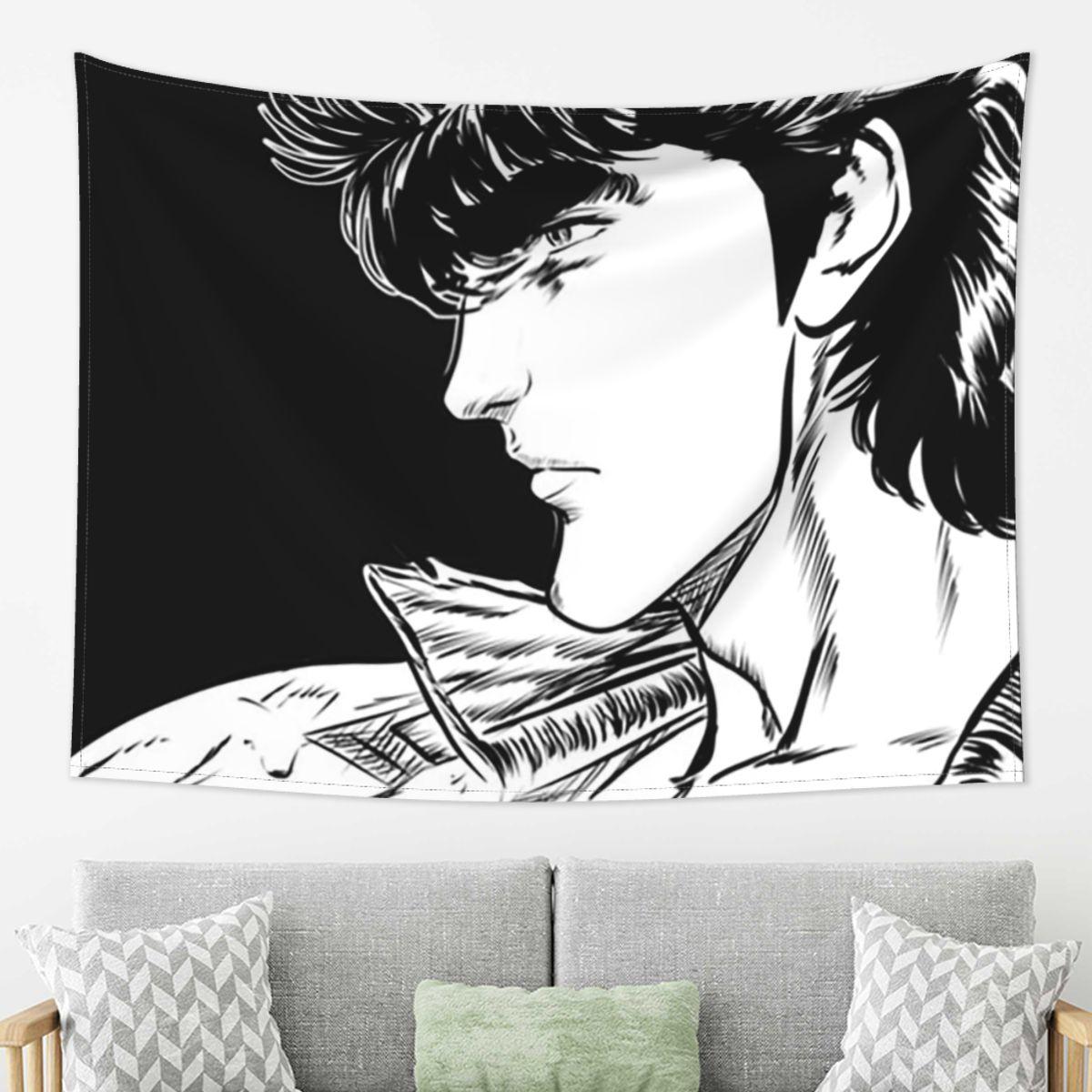 

Fist Of The North Star Kenshiro Tapestry Wall Hanging Aesthetic Home Decor Tapestries for Living Room Bedroom 74x94cm(29x37in)