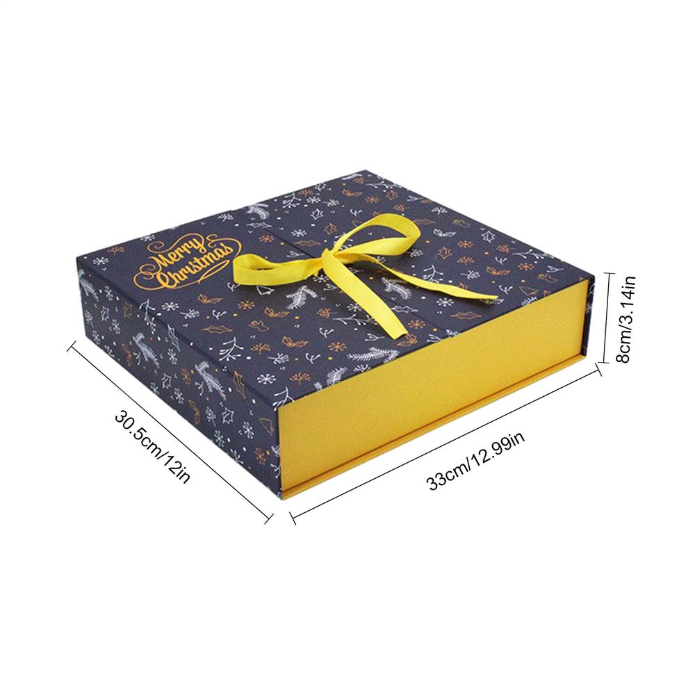 

Christmas Calendar Wrap Boxes 24 Grids Countdown Calendar EVE Package Boxes Handmade Crafted Home Decoration Accessory EVE L синій