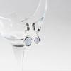 Korean Premium Cold Silver Oval Natural Stone Earrings Simple Versatile Stud Earrings Silver Needle 500
