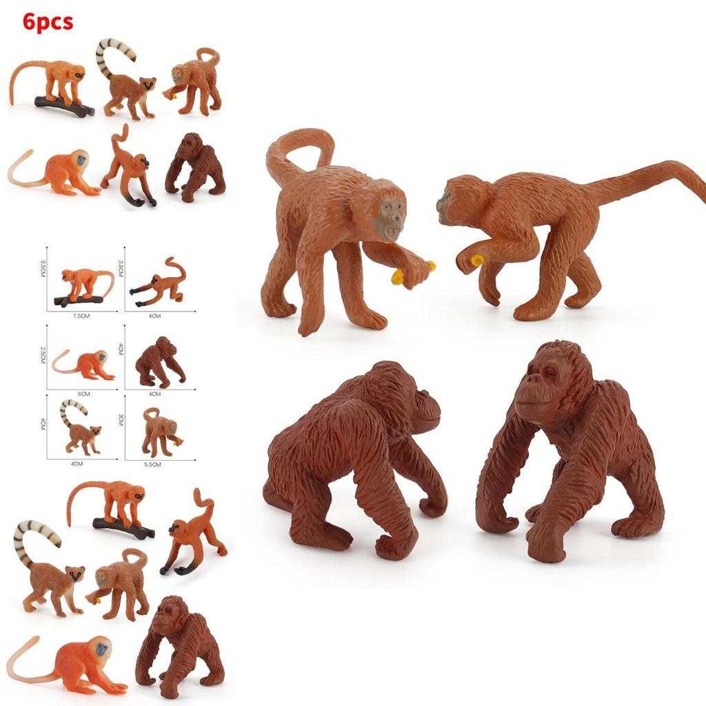 Animal Figure Miniature Monkey Sculpture For Home Decor And Educational Use