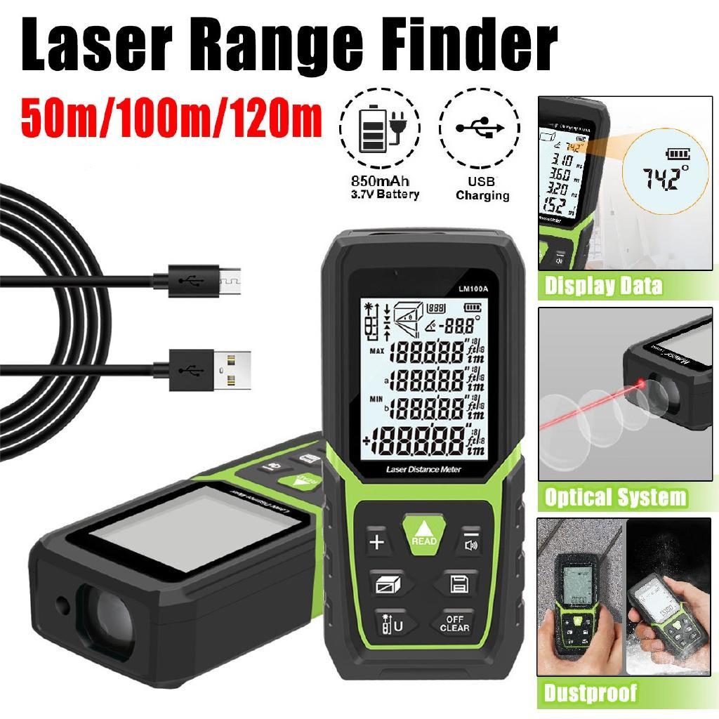 Portable Laser Distance Meter High Precision Laser Rangefinder Laser Tape Ranges Finder Diastimeter Measurer 3.7V 50m 100m 150m