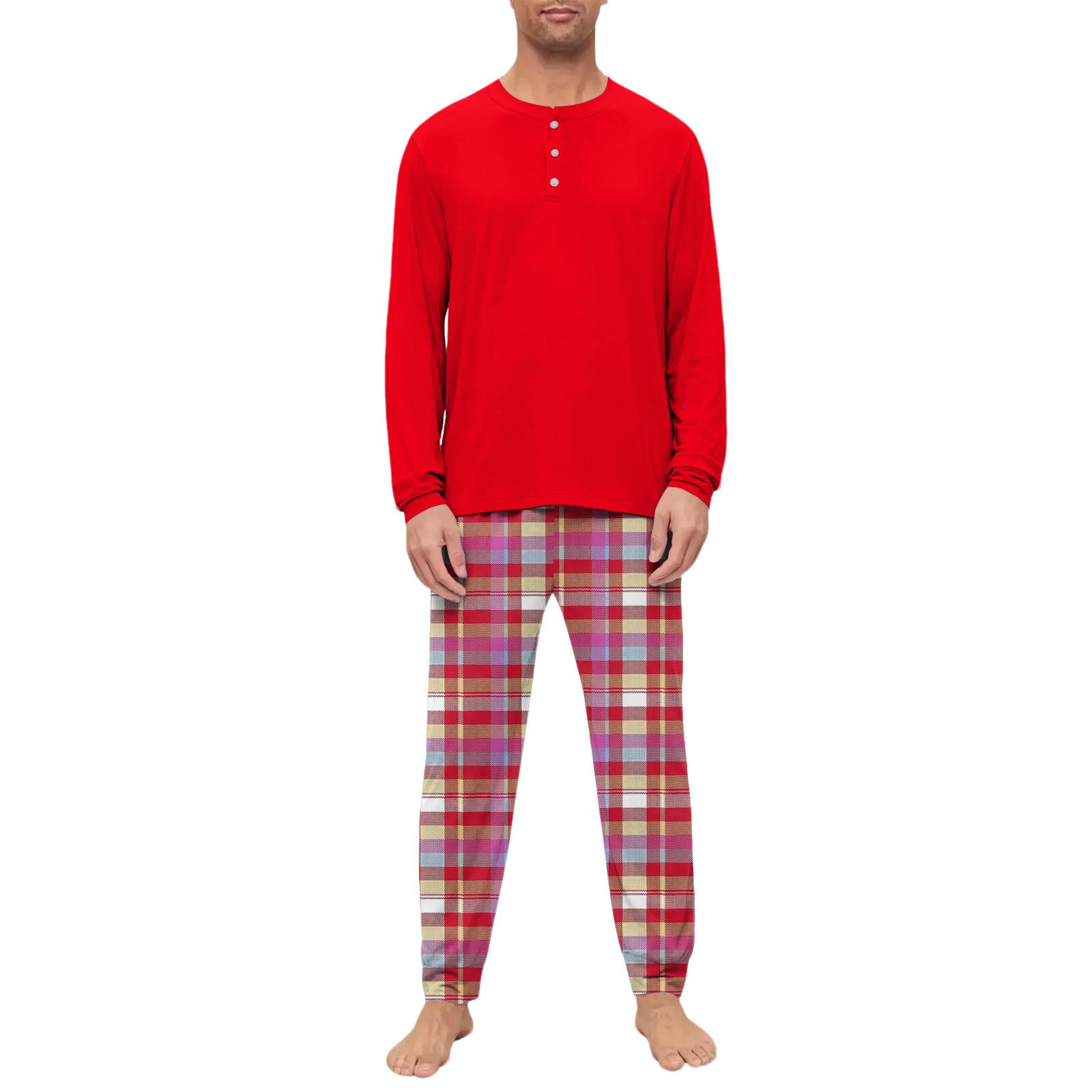 

Мужской пижамный комплект, с длинным рукавом и длинными брюками, двухпредметный комплект L