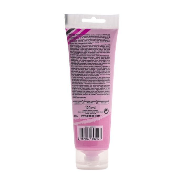 Peinture acrylique - PEBEO - DecoCrème - Rose indien - 120 ml - Mat