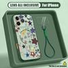 Colorful Stars Print Lanyard Case For iPhone 17 18 Pro Max Skin Feel Magnetic For Magsafe Hard Cover For iPhone 16 15 14 13 Pro Max