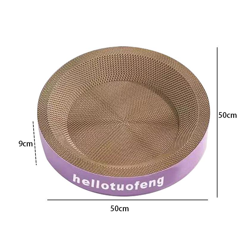 Cat Scratcher Cardboard Round Oval Cat Scratch Pad Bowl Nest For Indoor Cats Grinding Claw Round Cat Scratching Board