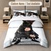 Kontra K 3Pcs Bedding Set, Personalized Custom Name Text, 1 Duvet Cover & 2 Pillowcases For Bedroom