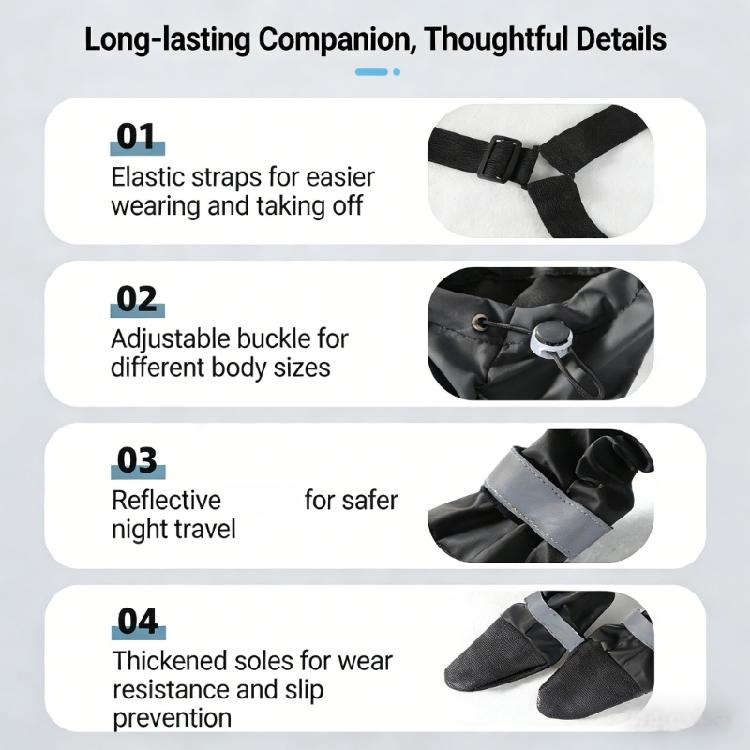 Fashion Dog Shoe Suspender Boot Waterproof Pet Shoe Snow Rain Dog Suspender Boot For Daily Walks