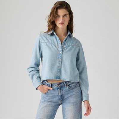 Levi S Women Logan Shacket Denim Shirt 005dw0001