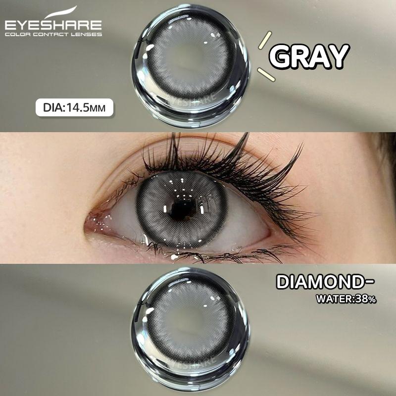 Eyeshare 1 Paar graue Farbige Kontaktlinsen natürliche Braune Linsen Puppenauge Blaue Kontakte Jährliche Schöne Make-up Augen Kontaktlinsen