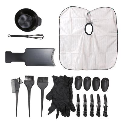 18pcs Hair Color Mixing Dye Kit Hair Coloring Set Salon Tools Hair Dyeing Board Cape Tint Brush