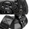 Large Capacity PU Leather Motorcycle Saddlebags Waterproof Side Bags Stylish Skull Designs Tool Storage Bag for Bike 