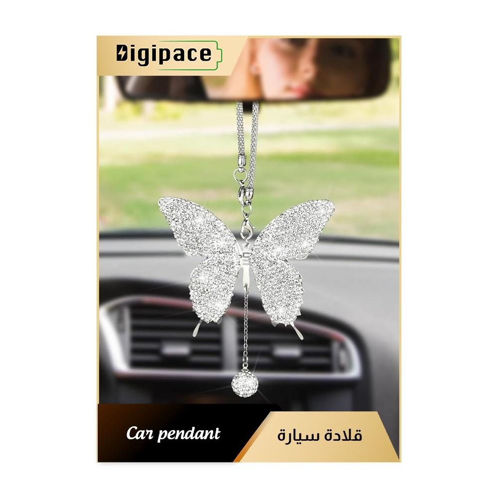 

Shape Car Ornaments Car Interiorrror Ornaments Car Diamond Rearviewrror Accessories Car Hanging Ornament White