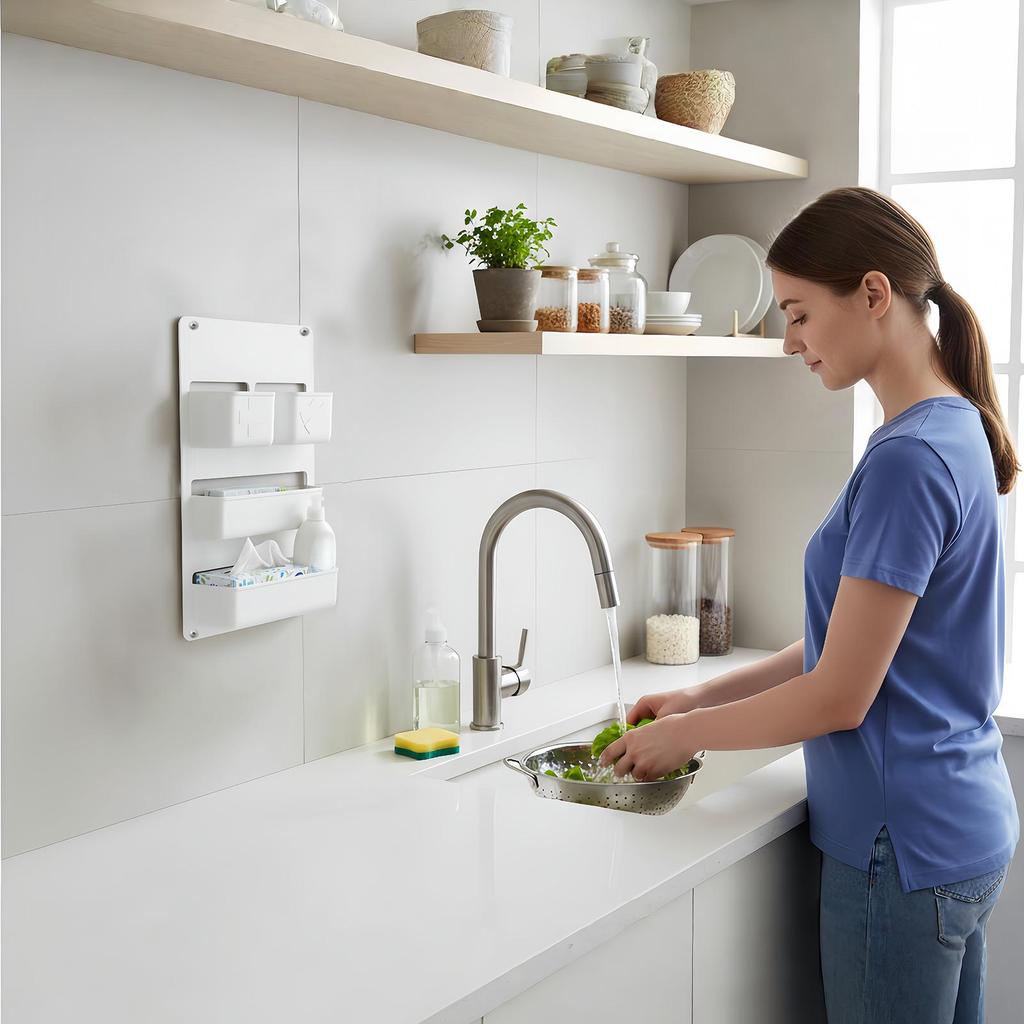 RV Door Storage Box Wall-Mounted Kitchen Storage Bathroom Wall Mounted Organizer For Road Trips Outdoor Enthusiasts Travel