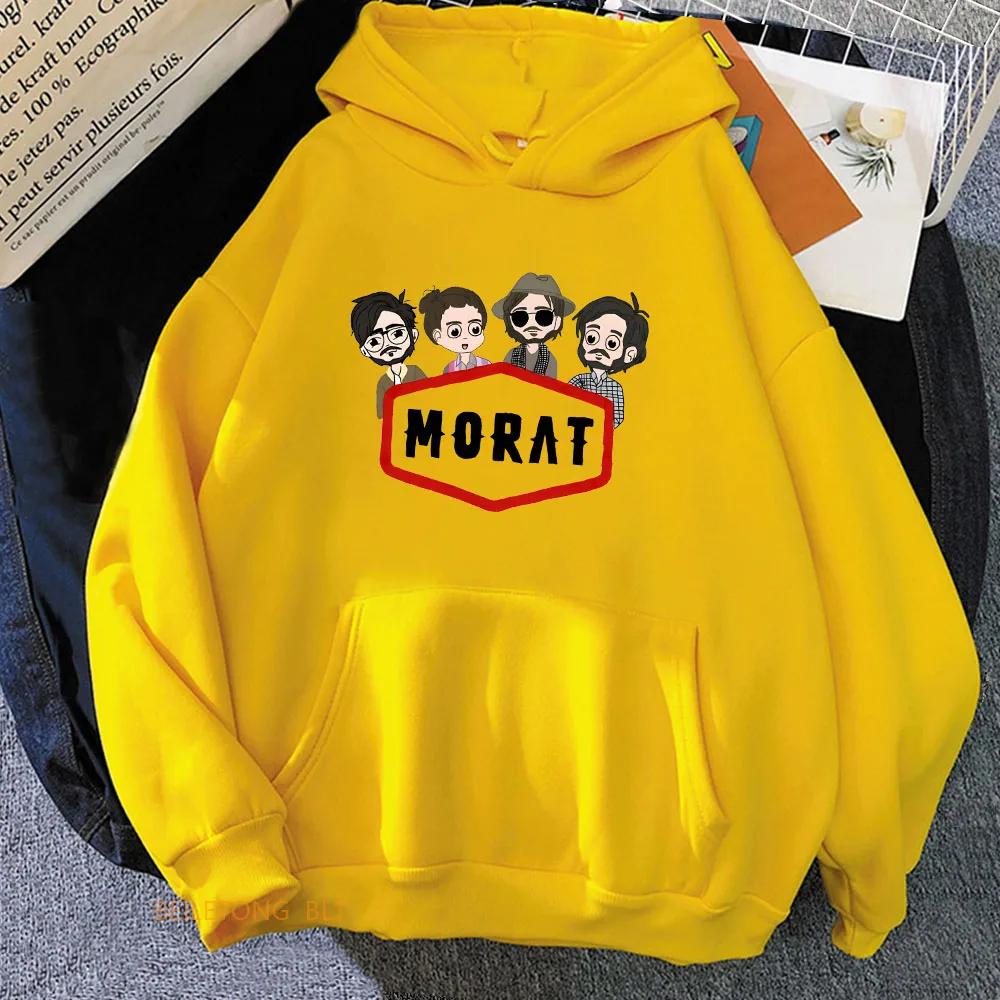 Lustiger Cartoon-Print Hoodie Band Morat für Herbst/Winter Mode Grunge Sweatshirts mit Tasche Manga Kleidung Moletom Punk Kapuzenpullover