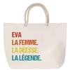 Sac de plage - PLANETEE - Eva Déesse - Anse corde - Grand format - Coton, Légende Vintage