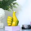 Unique Resins Banana Thumb Up Hand Gesture Figurine Ornament for Home Living Room or Office Tabletop Novelty Decors