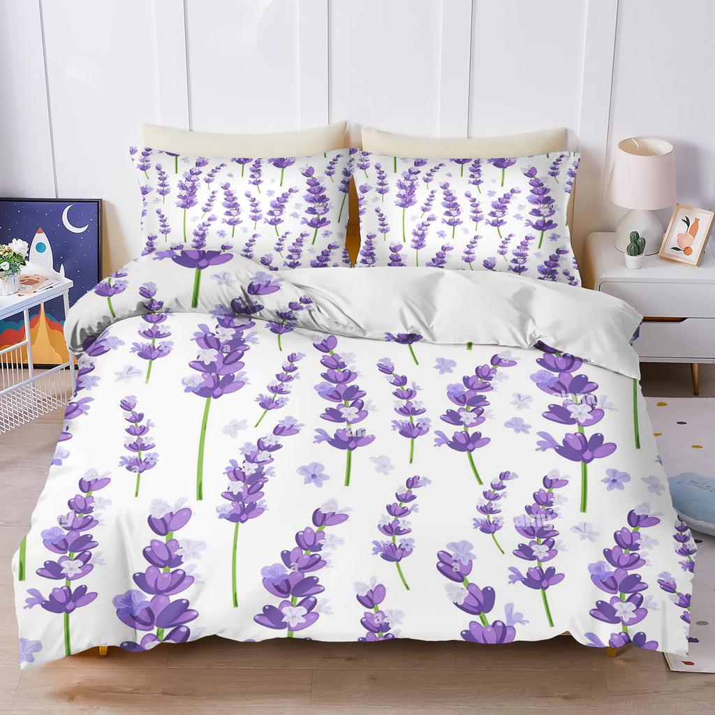 Plant Cute Flowers Duvet Cover Floral Home Pillowcase Set Adult Bedroom 203X228Cm Size Children Comforter Bedding